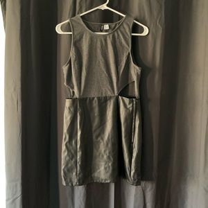 T-shirt/ Leather peekaboo dress